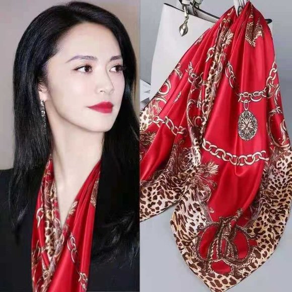 Dresses & Skirts - Women's Horse Hijab Scarf Silk Satin Headscarf 35" neckerchief